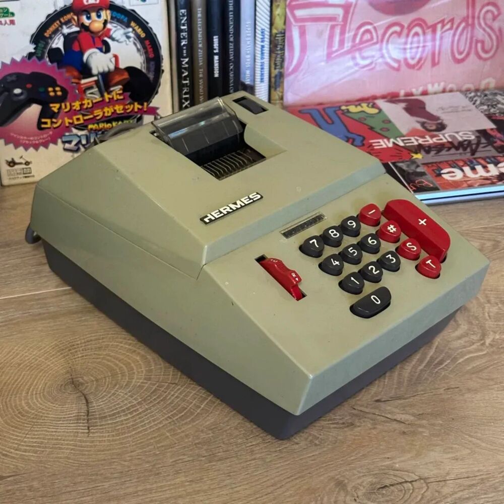 Vintage 1960s Hermes Register Calculator Machine